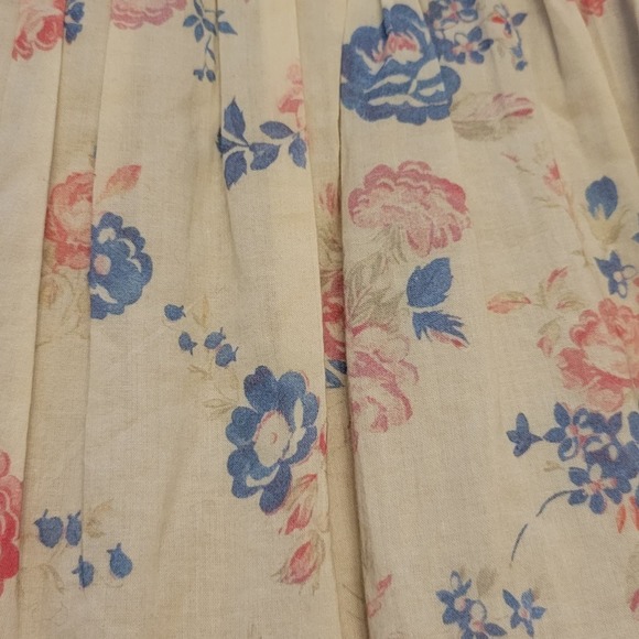 LoveShackFancy Floral Mini Skirt in Cream and Blue - Picture 9 of 15